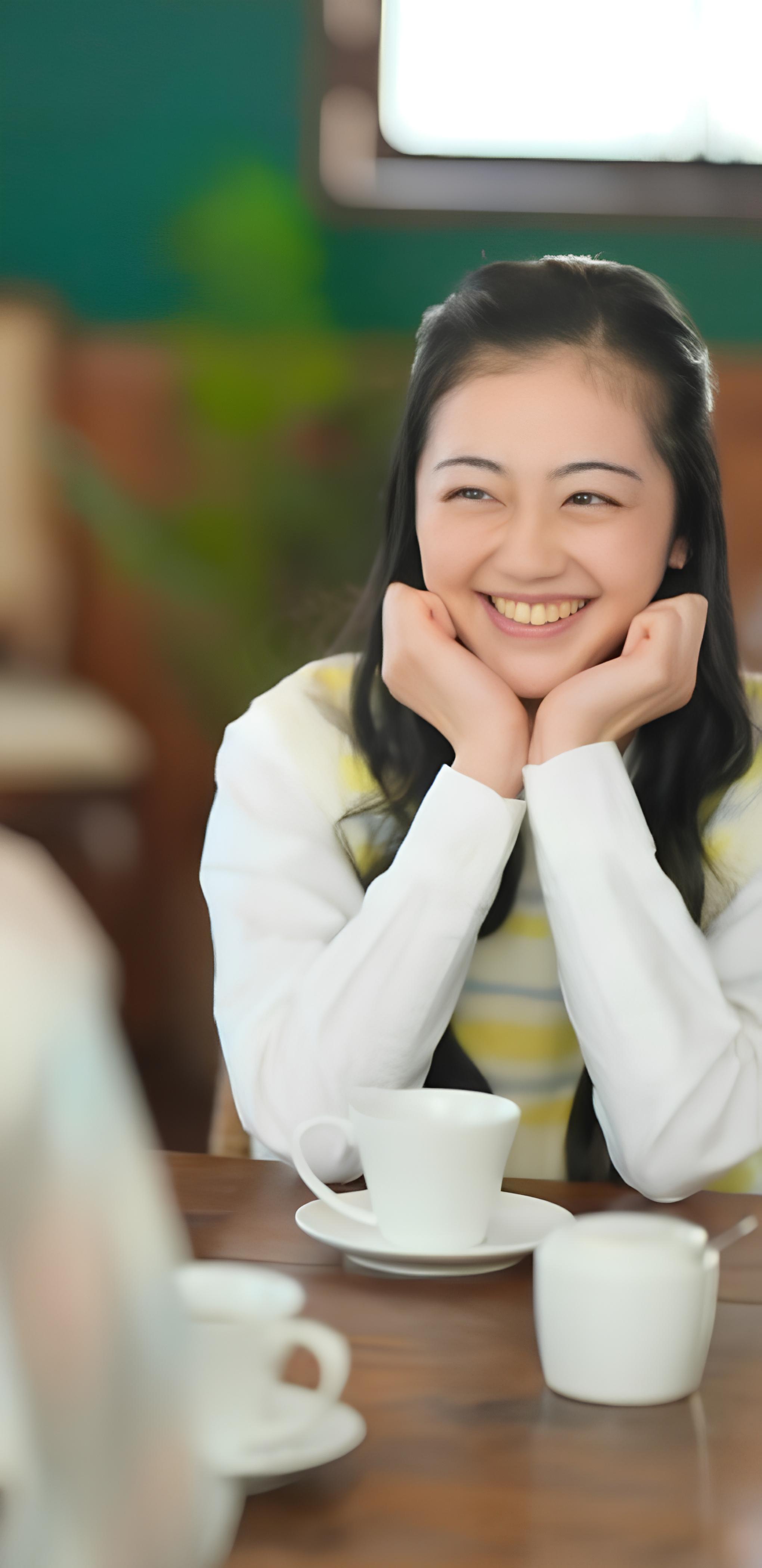 笑顔の女性の写真